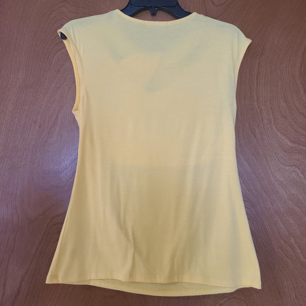 Verve Ami Yellow Sleeveless Blouse,  Size S - Picture 4 of 7